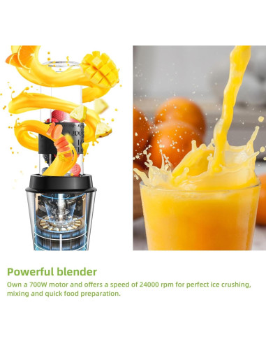 Licuadora y Procesador de Alimentos Biolomix 700W 3 en 1