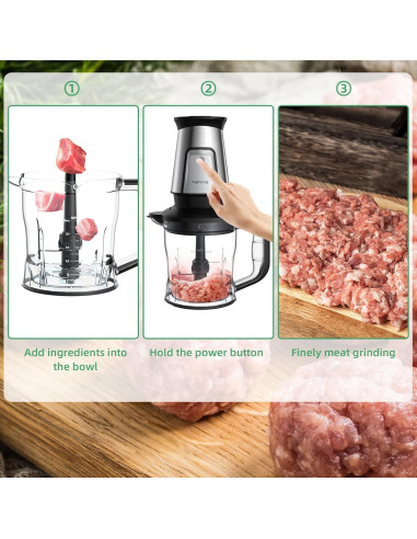 Licuadora y Procesador de Alimentos Biolomix 700W 3 en 1