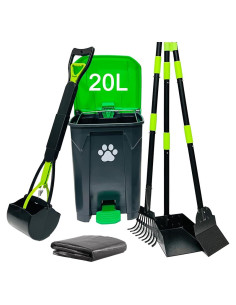 Cubo de Basura para Excremento de Perro UUIXXYG 20L con Recogedor