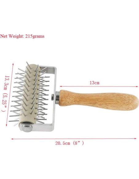 Rodillo de Masa de Acero Inoxidable Akaigu 20.3cm Amarillo