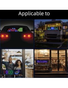 Cartel LED Programable RUPSE 68.58x12.7cm RGB USB 2