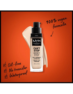 Base Líquida Mate NYX 24h Cobertura Completa 29.57 ml Pálido 2