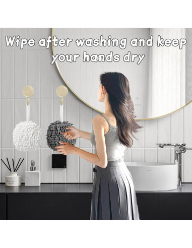 Toallas de Mano Rose Manor Chenille 2 Piezas Súper Absorbentes