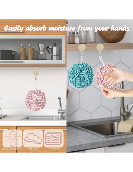 Toallas de Mano Rose Manor Chenille 2 Piezas Súper Absorbentes