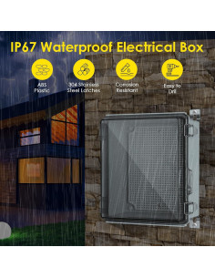 Caja de Conexiones Eléctricas IP67 Joisyoya 15x15cm Transparente 2