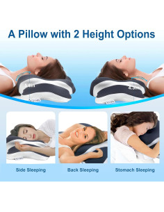 Almohada Ortopédica WENGTY de Espuma con Memoria - Gris 2