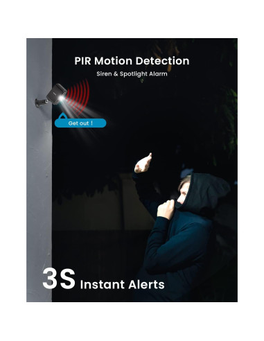 Cámaras de Seguridad Inalámbricas ieGeek ZS-GX3S 2K Paquete de 2