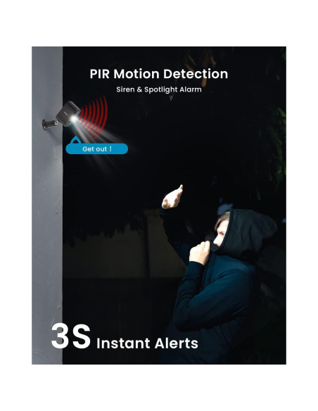 Cámaras de Seguridad Inalámbricas ieGeek ZS-GX3S 2K Paquete de 2