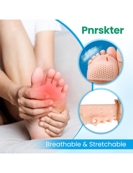 Almohadillas Metatarsales de Gel Pnrskter - 4 Pcs Nude