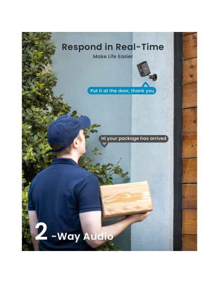 Cámaras de Seguridad Inalámbricas ieGeek ZS-GX3S 2K Paquete de 2