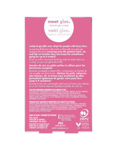 Cera Depilatoria Glee Bikini - 24 Tiras Frambuesa 2