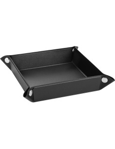 Bandeja Valet Luxspire de Cuero Sintético Negra 21.9x21.9cm 2