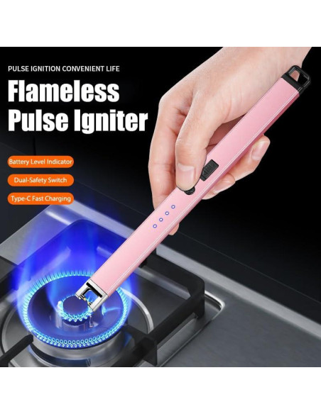 Encendedor Eléctrico Recargable Seaboll para Velas Negro