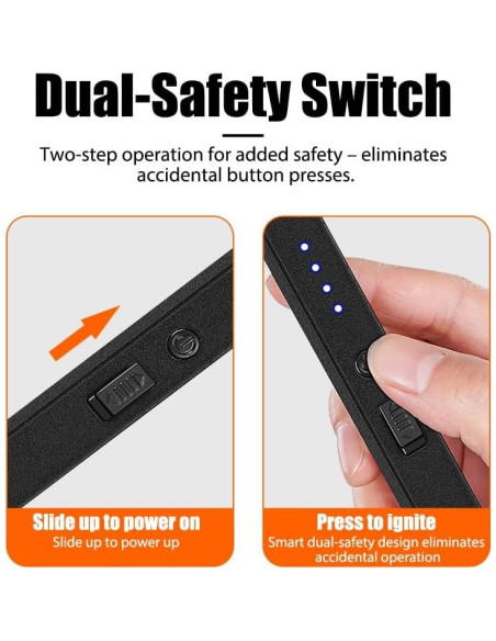 Encendedor Eléctrico Recargable Seaboll para Velas Negro