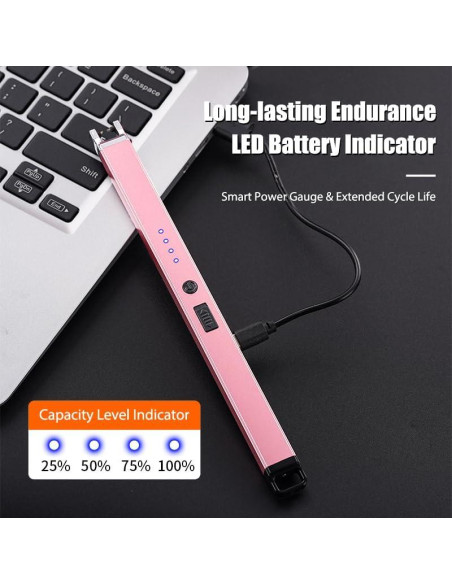 Encendedor Eléctrico Recargable Seaboll para Velas Negro