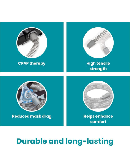 Manguera CPAP LifeSource 15mm Gris 1.83m Grado Médico