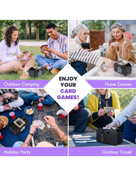 Barajador de Cartas Automático Lineba para 4 Barajas USB-C