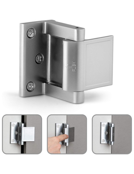 Candado de Refuerzo Berlin Modisch para Puertas Interior - Níquel Satinado