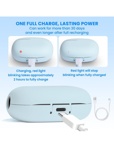 Estuche Limpiador de Cepillos de Dientes LARXREHY Azul Portátil