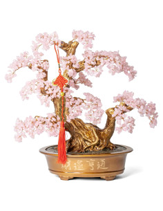 Árbol de la Vida de Cuarzo Rosa GEMBOURY 50,8 cm Decorativo