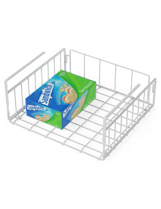 Cesta Bajo Estante Simple Houseware Blanca 31.75x28.58 cm