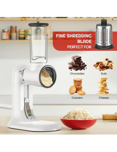 Rallador de Queso InnoMoon Manual con 3 Cuchillas Intercambiables 2