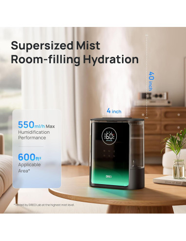 Humidificador Inteligente Dreo 8L Niebla Caliente y Fría