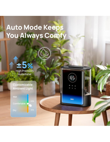 Humidificador Inteligente Dreo 8L Niebla Caliente y Fría