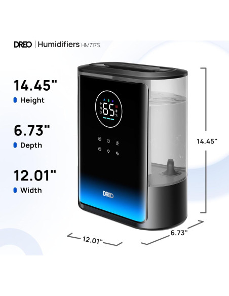 Humidificador Inteligente Dreo 8L Niebla Caliente y Fría