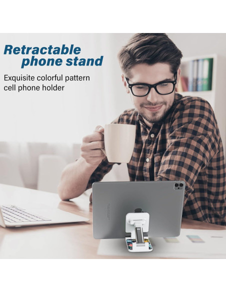 Soporte Plegable para Teléfono Celular TJIHACNGE - Flor Negra Soporte Plegable para Teléfono Celular TJIHACNGE - Flor Negra