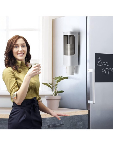 Dispensador de Vasos Montado en Pared haqaf Gris 3-5 oz