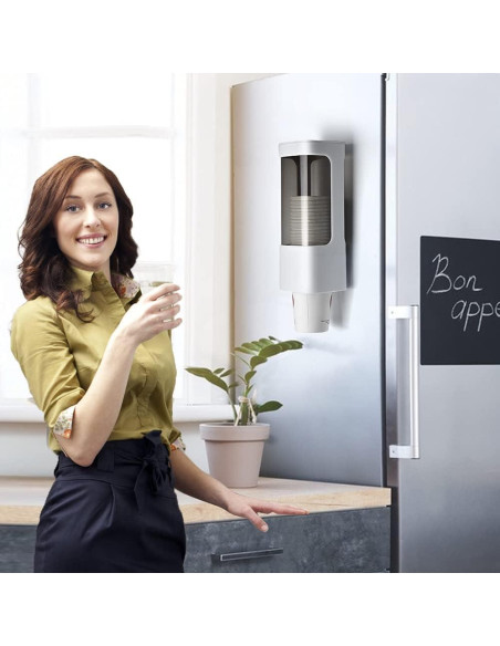 Dispensador de Vasos Montado en Pared haqaf Gris 3-5 oz