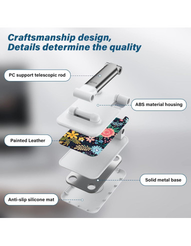 Soporte Plegable para Teléfono Celular TJIHACNGE - Flor Negra