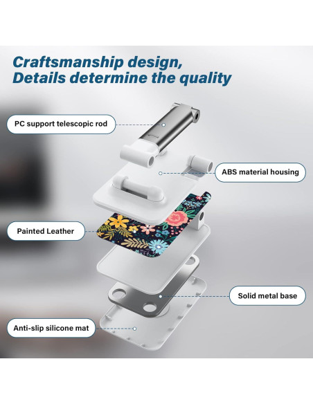 Soporte Plegable para Teléfono Celular TJIHACNGE - Flor Negra Soporte Plegable para Teléfono Celular TJIHACNGE - Flor Negra