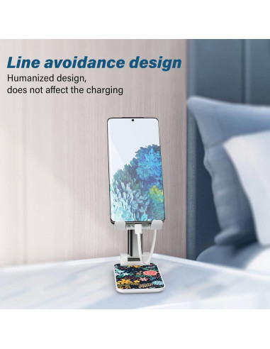 Soporte Plegable para Teléfono Celular TJIHACNGE - Flor Negra