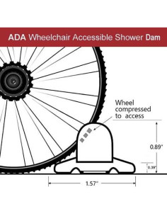 Umbral de Ducha Colapsable Frantie 0.99 m para Sillas de Ruedas 2