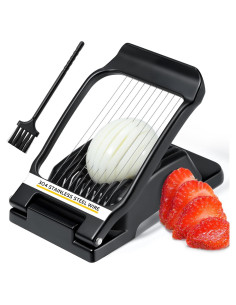 Cortador de Huevos Sopito de Acero Inoxidable 13cm Negro