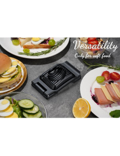Cortador de Huevos Sopito de Acero Inoxidable 13cm Negro 2
