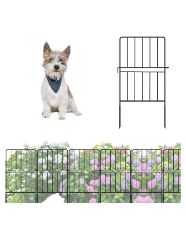 Cerca de Jardín Metal Negra ShopLaLa 10 Paneles 30x60cm