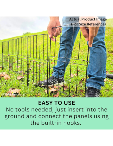 Cerca de Jardín Metal Negra ShopLaLa 10 Paneles 30x60cm