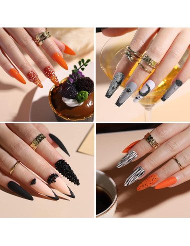 Kit de Decoración de Uñas FANDAMEI con Pinceles y Brillo