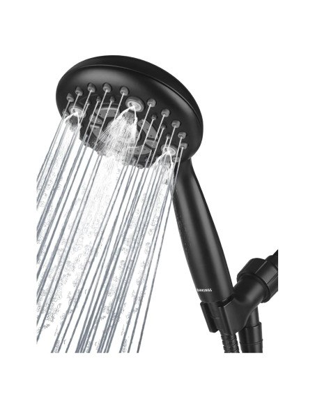 Cabezal de Ducha de Mano DAKINGS 6 Modos Alta Presión Negro
