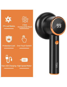 Removedor de Pelusa TEKI TK-BX806B Recargable USB 6 Cuchillas 2