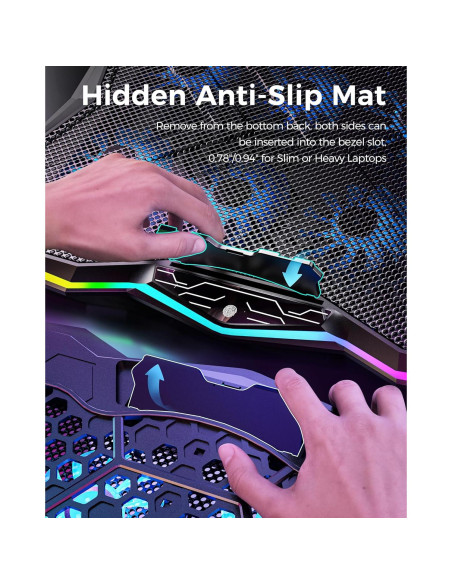 Soporte de Enfriamiento para Laptop AICHESON AA3 RGB 15.6-17.3"