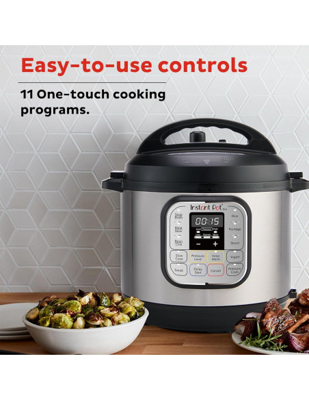 Olla de Presión Eléctrica Instant Pot Duo 3L 7-en-1 Acero Inoxidable