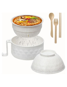 Tazón de Ramen OZY para Microondas con Cuchara y Palillos