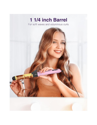 Plancha de Rizado Automática ZAVAREA UV217M Rosa-Dorado 5 Temperaturas