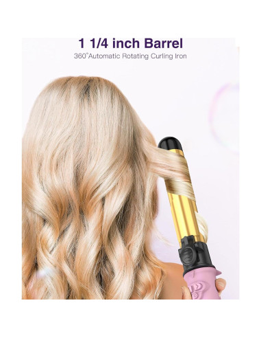 Plancha de Rizado Automática ZAVAREA UV217M Rosa-Dorado 5 Temperaturas