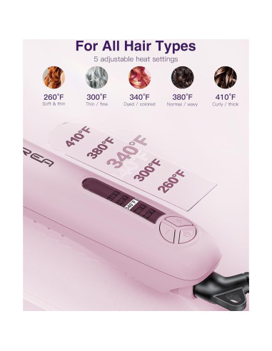 Plancha de Rizado Automática ZAVAREA UV217M Rosa-Dorado 5 Temperaturas