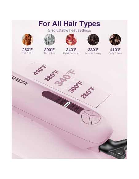 Plancha de Rizado Automática ZAVAREA UV217M Rosa-Dorado 5 Temperaturas